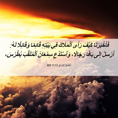 Picture 06 - أَعْمَالُ ٱلرُّسُلِ 11:13 AVD - فَأَخْبَرَنَا كَيْفَ - Bible Verse Picture