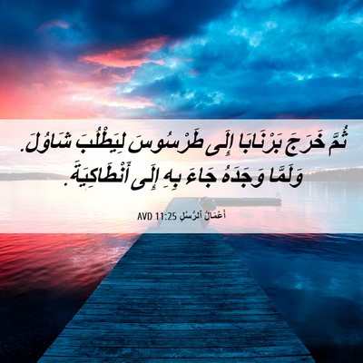 Picture 06 - أَعْمَالُ ٱلرُّسُلِ 11:25 AVD - ثُمَّ خَرَجَ بَرْنَابَا - Bible Verse Picture