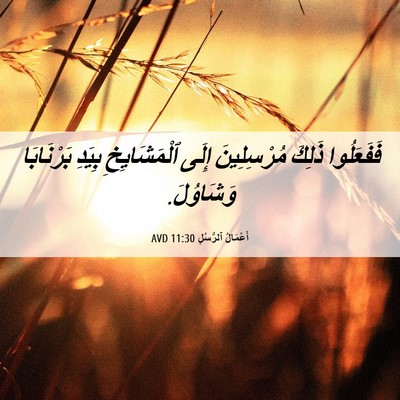 Picture 06 - أَعْمَالُ ٱلرُّسُلِ 11:30 AVD - فَفَعَلُوا ذَلِكَ - Bible Verse Picture