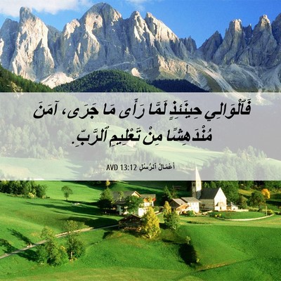 Picture 06 - أَعْمَالُ ٱلرُّسُلِ 13:12 AVD - فَٱلْوَالِي حِينَئِذٍ - Bible Verse Picture