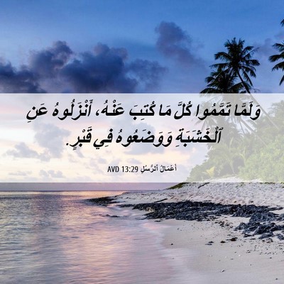 Picture 06 - أَعْمَالُ ٱلرُّسُلِ 13:29 AVD - وَلَمَّا تَمَّمُوا كُلَّ - Bible Verse Picture