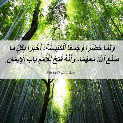 Picture 06 - أَعْمَالُ ٱلرُّسُلِ 14:27 AVD - وَلَمَّا حَضَرَا - Bible Verse Picture