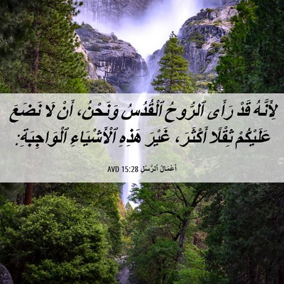 Picture 06 - أَعْمَالُ ٱلرُّسُلِ 15:28 AVD - لِأَنَّهُ قَدْ رَأَى - Bible Verse Picture