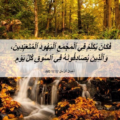 Picture 06 - أَعْمَالُ ٱلرُّسُلِ 17:17 AVD - فَكَانَ يُكَلِّمُ فِي - Bible Verse Picture