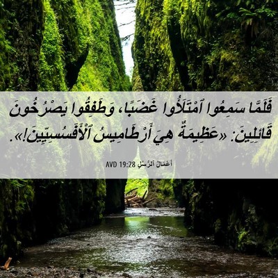 Picture 06 - أَعْمَالُ ٱلرُّسُلِ 19:28 AVD - فَلَمَّا سَمِعُوا - Bible Verse Picture