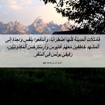 Picture 06 - أَعْمَالُ ٱلرُّسُلِ 19:29 AVD - فَٱمْتَلَأَتِ - Bible Verse Picture