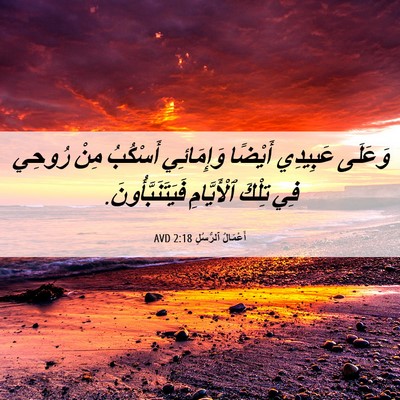 Picture 06 - أَعْمَالُ ٱلرُّسُلِ 2:18 AVD - وَعَلَى عَبِيدِي أَيْضًا - Bible Verse Picture