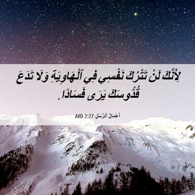 Picture 06 - أَعْمَالُ ٱلرُّسُلِ 2:27 AVD - لِأَنَّكَ لَنْ تَتْرُكَ - Bible Verse Picture