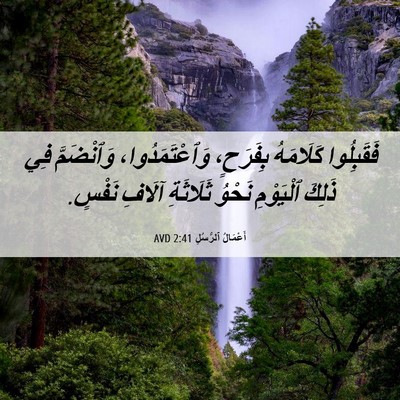 Picture 06 - أَعْمَالُ ٱلرُّسُلِ 2:41 AVD - فَقَبِلُوا كَلَامَهُ - Bible Verse Picture