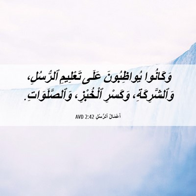 Picture 06 - أَعْمَالُ ٱلرُّسُلِ 2:42 AVD - وَكَانُوا يُواظِبُونَ - Bible Verse Picture