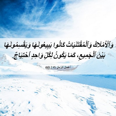 Picture 06 - أَعْمَالُ ٱلرُّسُلِ 2:45 AVD - وَٱلْأَمْلَاكُ - Bible Verse Picture