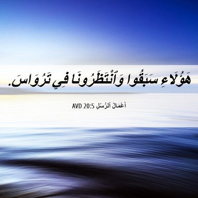 Picture 06 - أَعْمَالُ ٱلرُّسُلِ 20:5 AVD - هَؤُلَاءِ سَبَقُوا - Bible Verse Picture