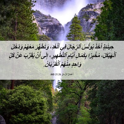 Picture 06 - أَعْمَالُ ٱلرُّسُلِ 21:26 AVD - حِينَئِذٍ أَخَذَ بُولُسُ - Bible Verse Picture