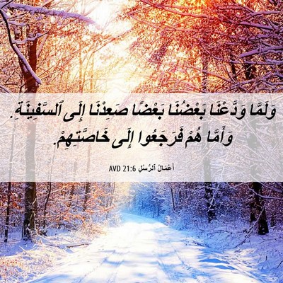 Picture 06 - أَعْمَالُ ٱلرُّسُلِ 21:6 AVD - وَلَمَّا وَدَّعْنَا - Bible Verse Picture