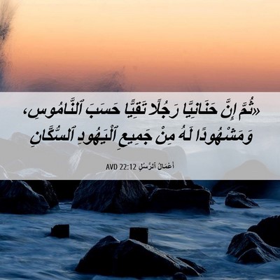 Picture 06 - أَعْمَالُ ٱلرُّسُلِ 22:12 AVD - «ثُمَّ إِنَّ حَنَانِيَّا - Bible Verse Picture