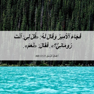 Picture 06 - أَعْمَالُ ٱلرُّسُلِ 22:27 AVD - فَجَاءَ ٱلْأَمِيرُ - Bible Verse Picture