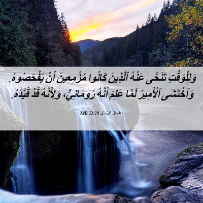 Picture 06 - أَعْمَالُ ٱلرُّسُلِ 22:29 AVD - وَلِلْوَقْتِ تَنَحَّى - Bible Verse Picture