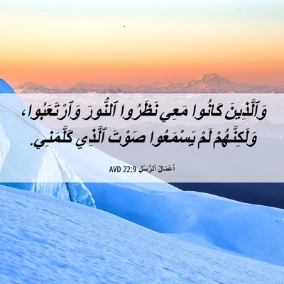 Picture 06 - أَعْمَالُ ٱلرُّسُلِ 22:9 AVD - وَٱلَّذِينَ كَانُوا مَعِي - Bible Verse Picture