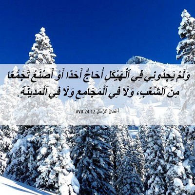 Picture 06 - أَعْمَالُ ٱلرُّسُلِ 24:12 AVD - وَلَمْ يَجِدُونِي فِي - Bible Verse Picture