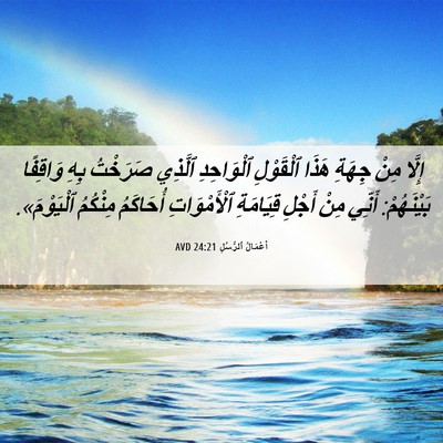 Picture 06 - أَعْمَالُ ٱلرُّسُلِ 24:21 AVD - إِلَّا مِنْ جِهَةِ هَذَا - Bible Verse Picture