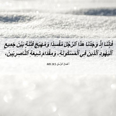 Picture 06 - أَعْمَالُ ٱلرُّسُلِ 24:5 AVD - فَإِنَّنَا إِذْ وَجَدْنَا - Bible Verse Picture