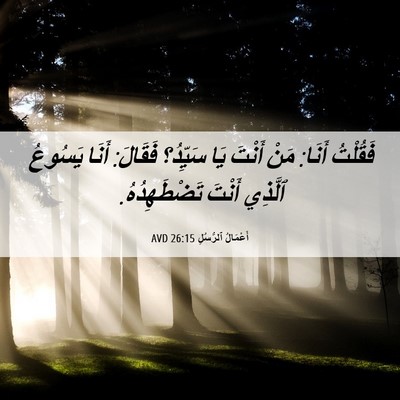 Picture 06 - أَعْمَالُ ٱلرُّسُلِ 26:15 AVD - فَقُلْتُ أَنَا: مَنْ - Bible Verse Picture