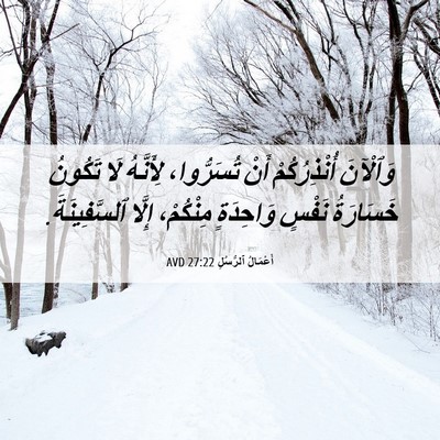 Picture 06 - أَعْمَالُ ٱلرُّسُلِ 27:22 AVD - وَٱلْآنَ أُنْذِرُكُمْ - Bible Verse Picture