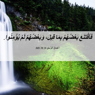 Picture 06 - أَعْمَالُ ٱلرُّسُلِ 28:24 AVD - فَٱقْتَنَعَ بَعْضُهُمْ - Bible Verse Picture