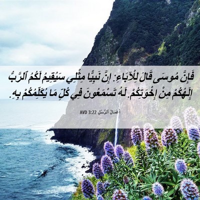 Picture 06 - أَعْمَالُ ٱلرُّسُلِ 3:22 AVD - فَإِنَّ مُوسَى قَالَ - Bible Verse Picture