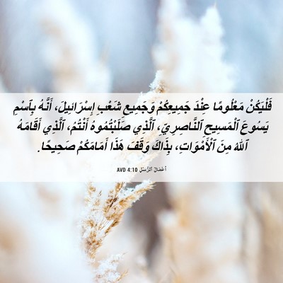 Picture 06 - أَعْمَالُ ٱلرُّسُلِ 4:10 AVD - فَلْيَكُنْ مَعْلُومًا - Bible Verse Picture