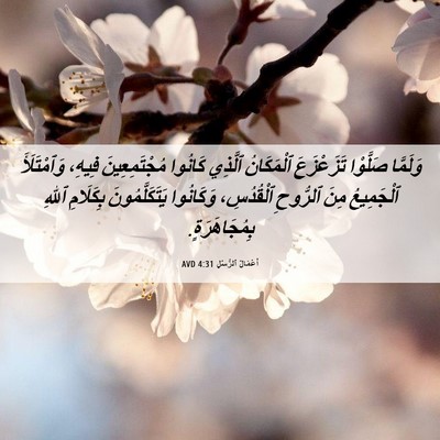Picture 06 - أَعْمَالُ ٱلرُّسُلِ 4:31 AVD - وَلَمَّا صَلَّوْا - Bible Verse Picture