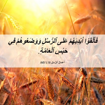 Picture 06 - أَعْمَالُ ٱلرُّسُلِ 5:18 AVD - فَأَلْقَوْا أَيْدِيَهُمْ - Bible Verse Picture