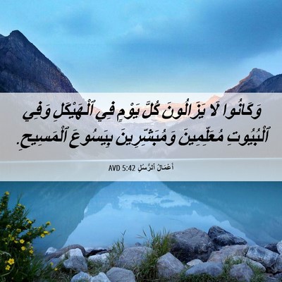 Picture 06 - أَعْمَالُ ٱلرُّسُلِ 5:42 AVD - وَكَانُوا لَا يَزَالُونَ - Bible Verse Picture