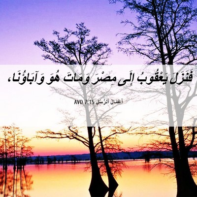 Picture 06 - أَعْمَالُ ٱلرُّسُلِ 7:15 AVD - فَنَزَلَ يَعْقُوبُ إِلَى - Bible Verse Picture