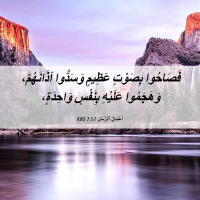 Picture 06 - أَعْمَالُ ٱلرُّسُلِ 7:57 AVD - فَصَاحُوا بِصَوْتٍ - Bible Verse Picture