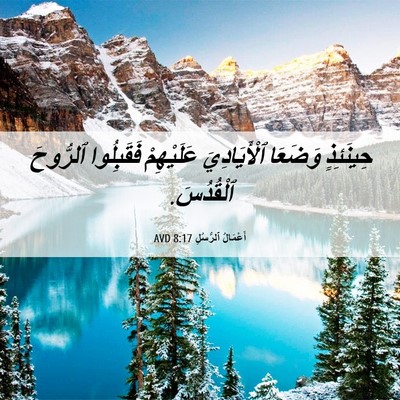 Picture 06 - أَعْمَالُ ٱلرُّسُلِ 8:17 AVD - حِينَئِذٍ وَضَعَا - Bible Verse Picture