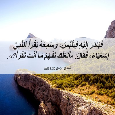 Picture 06 - أَعْمَالُ ٱلرُّسُلِ 8:30 AVD - فَبَادَرَ إِلَيْهِ - Bible Verse Picture
