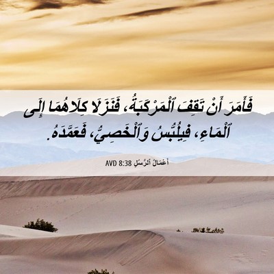 Picture 06 - أَعْمَالُ ٱلرُّسُلِ 8:38 AVD - فَأَمَرَ أَنْ تَقِفَ - Bible Verse Picture