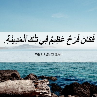 Picture 06 - أَعْمَالُ ٱلرُّسُلِ 8:8 AVD - فَكَانَ فَرَحٌ عَظِيمٌ فِي - Bible Verse Picture