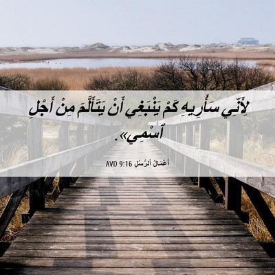 Picture 06 - أَعْمَالُ ٱلرُّسُلِ 9:16 AVD - لِأَنِّي سَأُرِيهِ كَمْ - Bible Verse Picture