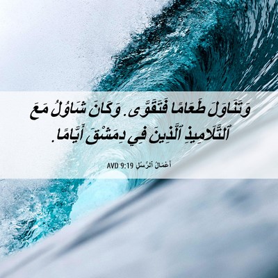 Picture 06 - أَعْمَالُ ٱلرُّسُلِ 9:19 AVD - وَتَنَاوَلَ طَعَامًا - Bible Verse Picture