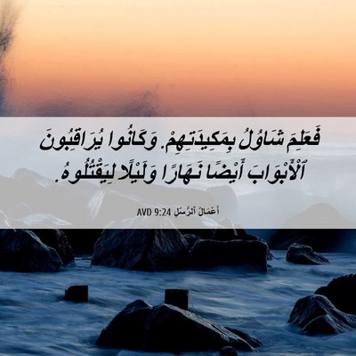 Picture 06 - أَعْمَالُ ٱلرُّسُلِ 9:24 AVD - فَعَلِمَ شَاوُلُ - Bible Verse Picture