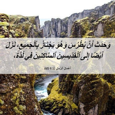 Picture 06 - أَعْمَالُ ٱلرُّسُلِ 9:32 AVD - وَحَدَثَ أَنَّ بُطْرُسَ - Bible Verse Picture