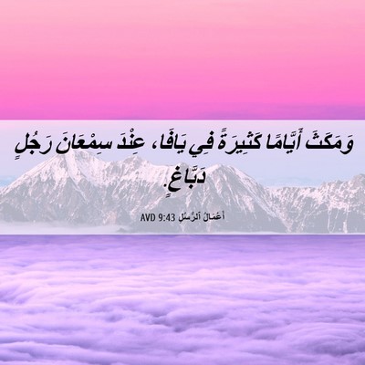 Picture 06 - أَعْمَالُ ٱلرُّسُلِ 9:43 AVD - وَمَكَثَ أَيَّامًا - Bible Verse Picture