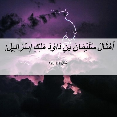 Picture 06 - أَمْثَالٌ 1:1 AVD - أَمْثَالُ سُلَيْمَانَ - Bible Verse Picture