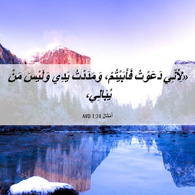 Picture 06 - أَمْثَالٌ 1:24 AVD - «لِأَنِّي دَعَوْتُ - Bible Verse Picture