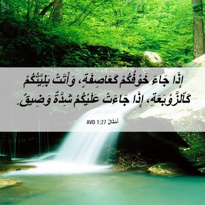 Picture 06 - أَمْثَالٌ 1:27 AVD - إِذَا جَاءَ خَوْفُكُمْ - Bible Verse Picture