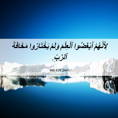 Picture 06 - أَمْثَالٌ 1:29 AVD - لِأَنَّهُمْ أَبْغَضُوا - Bible Verse Picture
