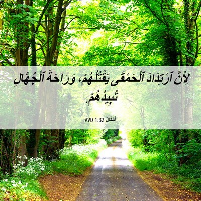 Picture 06 - أَمْثَالٌ 1:32 AVD - لِأَنَّ ٱرْتِدَادَ - Bible Verse Picture