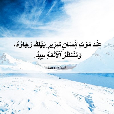 Picture 06 - أَمْثَالٌ 11:7 AVD - عِنْدَ مَوْتِ إِنْسَانٍ - Bible Verse Picture